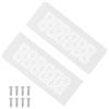 PATIKIL 8 X 3 Inch Copertura Presa D'Aria Per Porte, 2 Pcs Grata Ventilazione In Alluminio Resistente Con Viti Di Montaggio Per Ante Armadio, Bianco