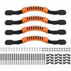 PATIKIL Kit Maniglie Trasporto Kayak, 4 Pezzi Maniglie Canoa con 24 Rivetti, 12 Occhielli e 16 Viti Maniglie Sostitutive per Kayak Barche Canoe Bagagli, Arancione