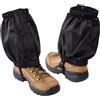 CampTeck U7311 Impermeabile Ghette Basse Caviglia - Resistente, Antivento, Leggero con Cerniera e Cinturino Regolabile - Unisex - Nero