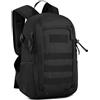 Explokit Zaino Tattico Piccolo da 12L 20L 30L Zaino Militare con Sistema Molle Zainetto Scolastico per Studenti Ideale per Trekking Viaggi Escursionismo e Campeggio (#10L-Nero)