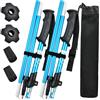 QINGZY 2 Pezzi Bastoni Trekking, 110-130cm Bastoncini da Trekking Telescopico Regolabile, Bastone Nordic Walking Pieghevoli, Racchette Trekking in Alluminio 6013 per Uomo Donna Escursioni Campeggio