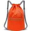 Foatcox Sacca Sportiva con Coulisse Impermeabile, Borsa da Palestra Unisex, Borsa Pieghevole con Coulisse di Grande Capacità, Sacca Zaino Impermeabile per Escursionismo, Campeggio, Viaggi e Nuoto (Arancione)