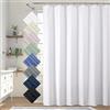 Aiyufeng Moga - Tenda da doccia extra lunga, 183 x 213 cm, in tessuto goffrato 3D, impermeabile, lavabile in lavatrice, colore: bianco