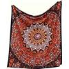 Popular Handicrafts Hippie Kaleidoscopic Star Intricate Floral Design Indian Tapestry 84X90 Inches,(215Cmsx230Cms) Red Black by Popular Handicrafts