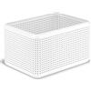 Rotho Madei Scatola di Stoccaggio, Plastica (PP) senza BPA, Bianco, 13 L, 32.6 x 23.8 x 18.8 cm