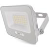 EMOS - Faretto LED in alluminio GLARO 20 W - IP65 impermeabile per ambienti umidi ed esterni - Super luminoso 2.000 lm, bianco neutro 4.000 K, durata 20.000 h - Cavo di collegamento in gomma da 20 cm