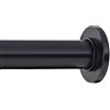 Ivilon Asta per tenda a molla per finestre piccole o doccia, 40,6 a 61 cm, colore: nero