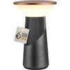 BRILONER - Pilia lampada da tavolo senza fili, touch dimmer continuo, ip44, cavo usb-c, lampada da scrivania senza fili, comodino, German Design Award 2026, 15 x 24 cm, antracite bronzo metallizzato