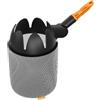 Fiskars Oneclick Raccoglitore di Frutta, Accessorio con Sacco in Rete Morbida, Cambio Senza Sforzo con Un Solo Clic, Lavabile in Lavatrice, Nero/Arancione, 1080692