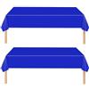 MOMAHUA 2P Tovaglie per Feste, Tovaglia Blu per Compleanno, 137x274cm Rettangolare Extra Large Impermeabile|Antiolio|Facile da Pulire, Tinta Unita per Decorazioni da Tavola per Feste