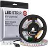 BTF-LIGHTING SK6812RGBW (WS2812B RGBW) RGB + bianco caldo Individualmente indirizzabile 1m 144 LED/pixel/m Flessibile 4 colori in 1 LED sogna colorato Striscia LED IP65 impermeabile DC5VPCB bianco
