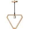 TECNOLUX EURO-Lampada a sospensione in legno Rosca E27 per sala studio camera da letto 25x28,5x5 colore naturale diametro