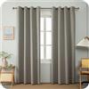 GIRASOLE HOME Coppia Tende Barbados Termiche 100% Oscuranti 2 Pannelli da 140x220cm con Occhielli, Tortora