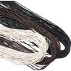 TOAOB THE ONE AND ONLY BABY TOAOB 105 Meter Filo di Cerato in Cotone 0.8mm Cordino per Creazione di Gioielli Artigianato Fai da Te Collane Bracciali Accessori Nero Marrone Bianco