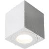 EDO Faretto da Soffitto Bianco GU10 80x80x95mm Quadrato LARKS - Plafoniera da Superficie Orientabili Moderna Spot Allumionio - Impermeabile IP44 230V - Lampada da Soffitto - Illuminazione per Bagno