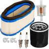 Carkio 11013-7024 Filtro Aria con Filtro Olio 49065-7010 Filtro Carburante Spark Plug Tune Up Kit per Kawasaki FH601V FH641V FH680V FH721V John Deere 717A 727A GT245 GX255 GX335