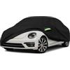 MRWiZMS Telo copriauto per VW Beetle 1980 - 2022, copertura per VW Beetle con protezione antivento e porta con cerniera, protezione per tutto l'anno, protezione da neve e sole antipolvere