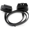 LoongGate OBD-II OBD2 Cavo di prolunga Profilo Ultra Basso - Cavo Piatto a Nastro Passante a 8 Pin per Lettori USB Bluetooth WiFi USB Scanner di Codici OBDII - 0,6 Metri
