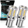 UPXSXT 2 pezzi lampadine LED 1156 ambra, 7506 BA15S P21w Lampadina LED Canbus senza errore Anti Hyper Flash Lampadina di ricambio per indicatore di direzione LED Super luminosa 12-24V 27SMD 28W 4000LM
