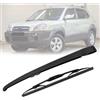 JinsenTGG Braccio e Spazzola Tergilunotto Posteriore Compatibile con Hyundai Tucson 2007-2012, Braccio Tergicristallo Posteriore Gomma Kit Impermeabile