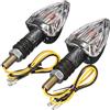 MOMOALA 2X Moto Segnale Lampada A Motore Moto E-Marcato Carbonio Mini Indicatori Freccia Lampadina 12V-Clear
