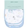 aden + anais™ essentials - Bavaglino con bottoni a pressione, 100% mussola di cotone, super morbido e assorbente per neonati, neonati e bambini, confezione da 3