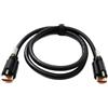 System-S Cavo HDMI 2.0 100 cm tipo A maschio a spina adattatore avvitabile in nero