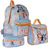 BlueY & Bingo - Borsa per il pranzo e astuccio per matite per bambini, blu, 28 cm x 26 cm x 8 cm, Zaino daypack