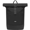 LARKSON Zaino Donna & Uomo Nero - Janne - Zaino roll-top con Scomparto per Laptop per Università, Lavoro, Viaggi e Bicicletta - Medium Backpack - Idrorepellente