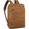 STILORD 'Giuseppe' Stretto Zaino Porta PC Pelle 15.6-16 Pollici e DIN A4 Vintage Uomo Lavoro Grande Zaini Donna Vera Pelle - Universita & Business Colore:tan marrone - scuro