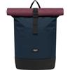LARKSON Zaino Donna & Uomo Blu Rosso - Janne - Zaino roll-top con Scomparto per Laptop per Università, Lavoro, Viaggi e Bicicletta - Medium Backpack - Idrorepellente