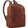 STILORD 'Phineas' Zaino Piccolo in Pelle da Uomo e Donna per Bagaglio a Mano e Viaggio, Daypack, Colore:porto - cognac