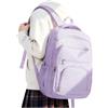 VGCUB Zaino Scuola Università Superiore Media Ragazza Ragazzo Zaino da Viaggio Donna Ufficio Uomo Porta pc Impermeabile Sportivo Casual School Backpack Travel Viola