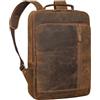 STILORD 'Konrad' Zaino Da Lavoro in Pelle per Uomo e Donna - Elegante per Notebook 15,6 Pollici - A Tracolla per Uni Colore:calais - marrone