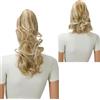 CAISHA 2 IN 1 30cm E 40cm Posticcio Treccia Portare I Codini Extensions Per I Capelli Voluminoso Ondulato Miscela Bionda H306