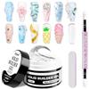 Sularpek 15ml Gel Ricostruzione Unghie, Gel 3D Unghie, Solid Builder Gels Unghies, Gels per Scultura 3D, per Intaglio, Pittura, Stampaggio e Decorazione, Trasparente