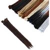 SEGO Dreadlock Extension 5 Ciocche Dread Treccine Rasta Donna Uomo Capelli Sintetici Finti Braiding Hair 50cm - Castano Scuro