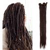 SEGO Extension di capelli sintetici da 30,5 a 61 cm, per capelli rasta e dreadlock, da donna, 5 pezzi