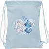 safta STITCH - Zaino a sacco piatto Junior, ideale per bambini di diverse età, comodo e versatile, qualità e resistenza, 26 x 34 cm