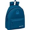 safta BENETTON BASICS MARINO - Day Pack per bambini, zaino per bambini, qualità e massima resistenza, comodo e versatile, 33 x 15 x 42 cm