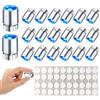 TaimeiMao 20 mini luci a LED per illuminazione della casa delle bambole, piccole luci a LED blu con batteria e 40 punti di colla, mini luci in miniatura, per modelli in miniatura, palloncini, decorazioni fai da