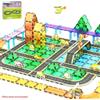 PicassoTiles Piastrelle magnetiche per edifici per auto Magnete per veicoli Tema avventura stampato Strada pista Speedway Autostrada Blocco Costruzione Espansione Add-on Educazione Giocattoli di