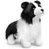 Tiny Heart Border Collie Peluche 28cm/11 Realistica Peluche Animale Adorabile Regali Morbidi e Carini Border Collie Peluche per Bambini Ragazzi e Ragazze Giocattoli Peluche per bambini nero