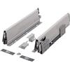 cyclingcolors 2x Cassetto completo con guide + pannello + supporto anteriore e posteriore + coperchio viti Binari scorrevoli mobili cucina, altezza 86mm, lunghezza 300mm, grigio