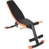 Ultrasport Panca da allenamento multifunzionale, con schienale regolabile in 6 livelli (-24°/0°/19°/36°/53°/79°), panca Sit-Up per allenamento tutto il corpo, salvaspazio, fino a 150 kg