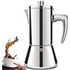 DITOSH 4 Tazze Addensate in Acciaio Inox 304 Moka Pot Stovetop Espresso Maker Percolator Cafeteras Italian Coffee Maker Capable Mocha Coffee Machine Greca Coffee Maker for Home e Camping 200ml 6.6oz