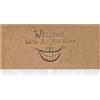 AOAOPQ Zerbino grande, 40 x 120 cm, per interni ed esterni, per ingresso con scritta Welcome We're All Mad Here, divertente, per ingresso di casa, con retro in gomma, marrone