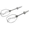 NaschLager Set di 2 fruste per mixer manuale compatibile con Bosch Siemens, Power Edition MQ955PE 450 W, destra e sinistra, attacco in metallo, lunghezza 208 mm, parte di ricambio 00653471, successore