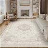 PureCozy Vintage Tappeto Salotto 200x300cm Beige Camera da Letto Antiscivolo Lavabile Tappeti Sala Soggiorno Cameretta Ufficio Grande Carpet Pelo Corto Morbido Rug
