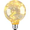 DUTSUGUAR Edison retro lampadina E27, E27 LED retro lampadina a filo di rame G95 2W vetro lampadine custodia decora soggiorno, caffè e bar（TXD）